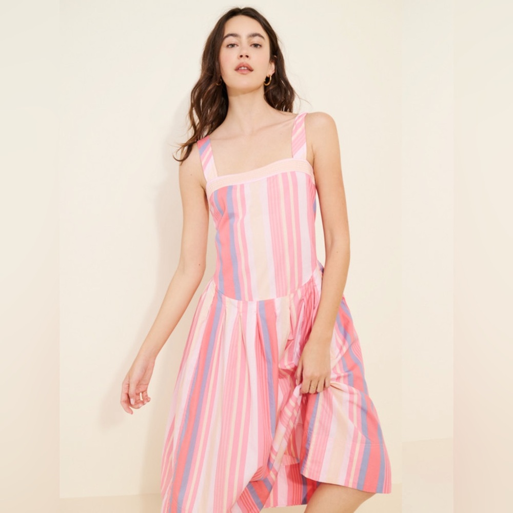 NWOT Free People Primavera Stripe Midi Dress